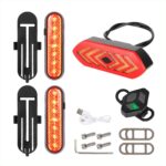 2 juegos de luces intermitentes recargables rojas Ulip + 1 juego de luces traseras intermitentes con control remoto para scooters Xiaomi Pro/Pro2/1S o suspensión trasera Ulip