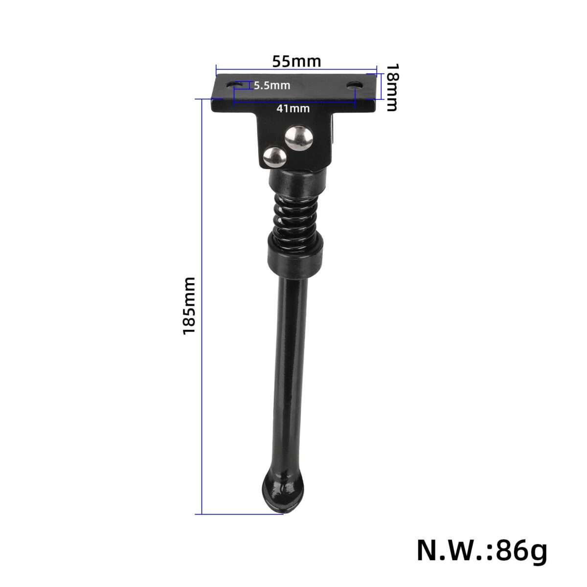 Pata de cabra negra de 18,5 cm para patinete Dualtron INI/DT MINI - Imagen 2