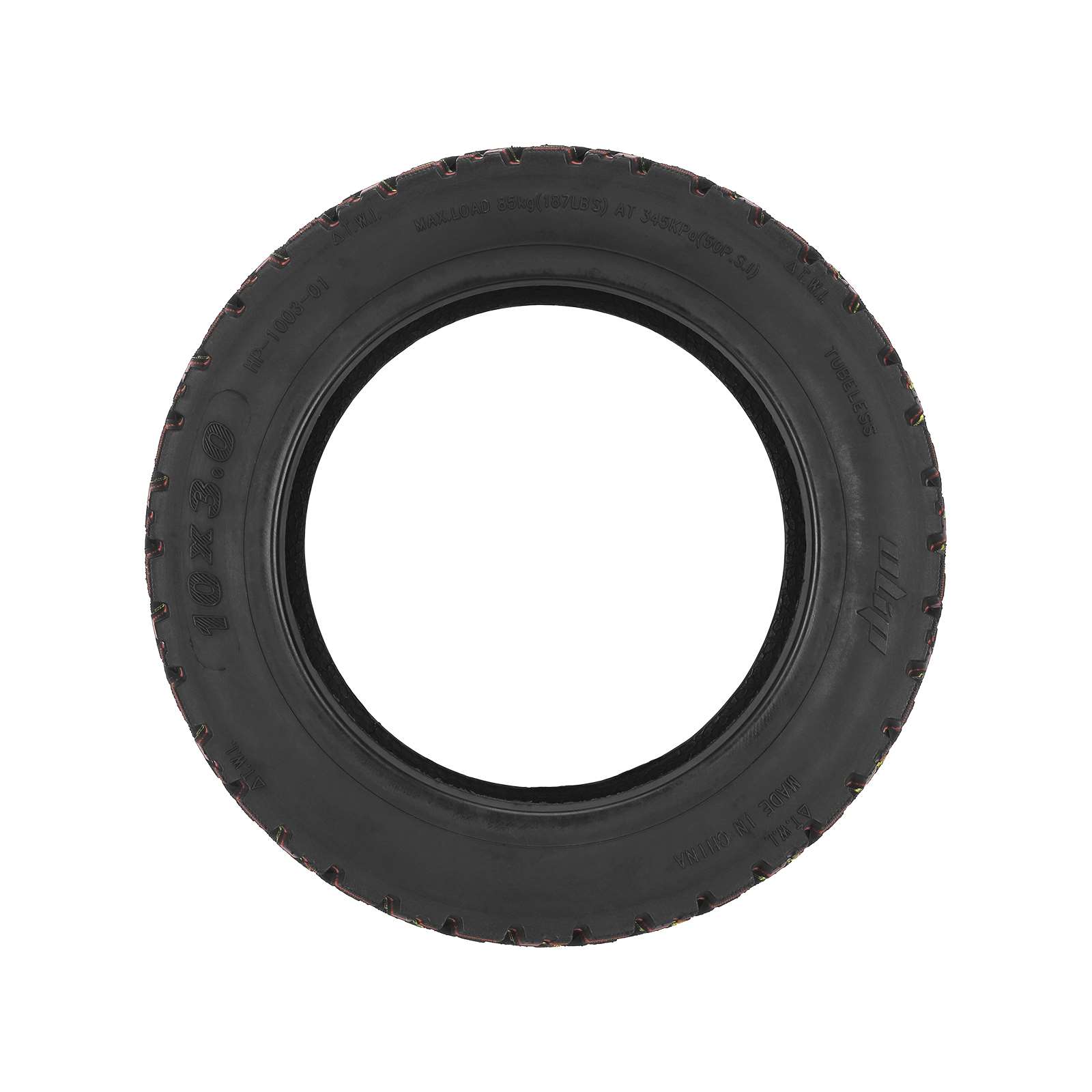 Neumático todoterreno sin cámara autorreparable Ulip 10*3 con adhesivo y válvula PVR50 - Imagen 4