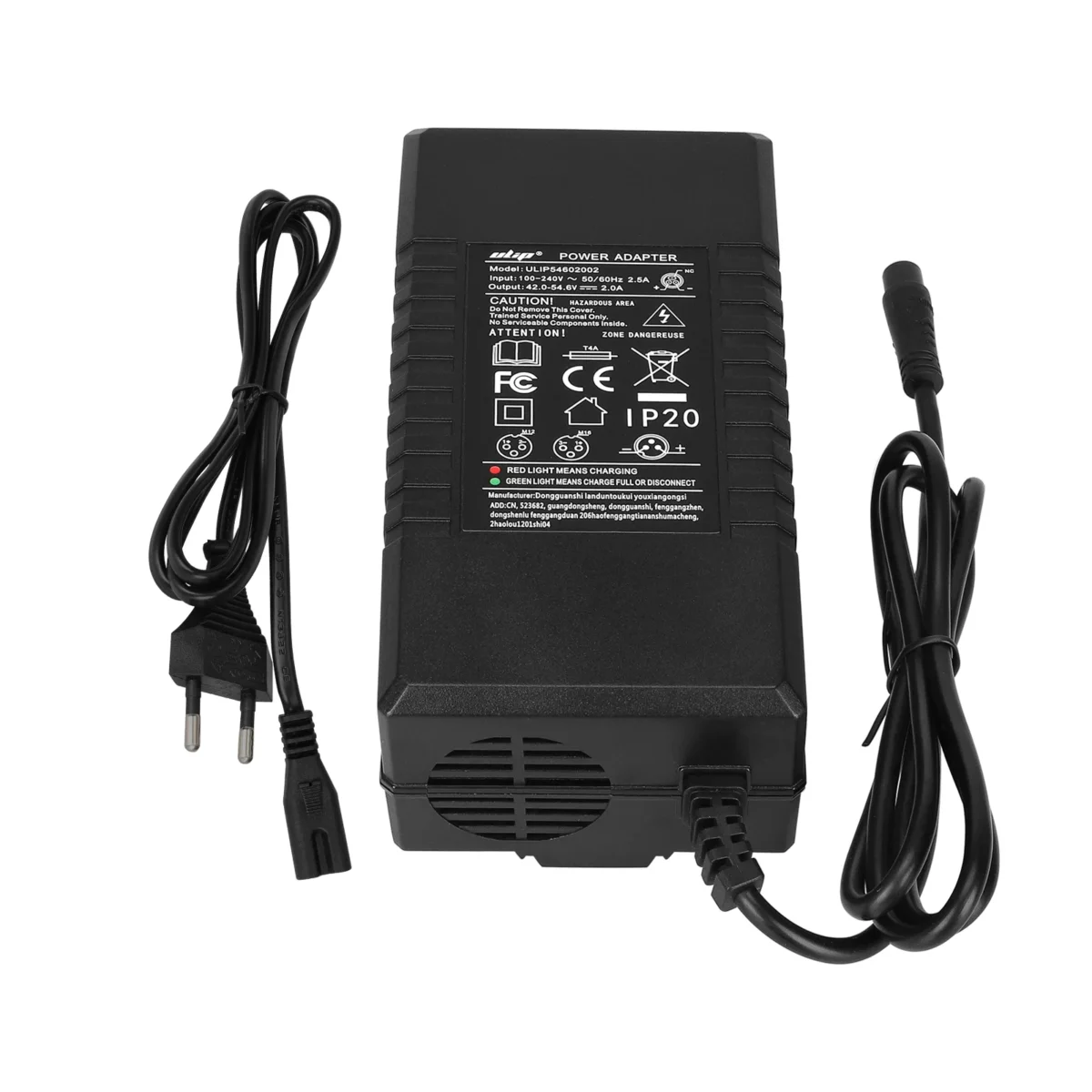 Cargador Ulip 54,6 V 2 A con cabezal pequeño LP16-3P (enchufe UE) - Imagen 5