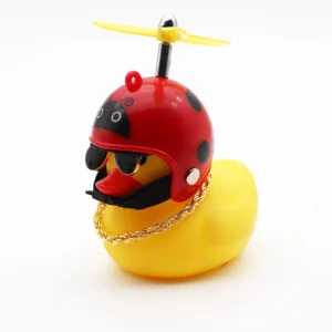Figura de pato amarillo (mariquita roja)