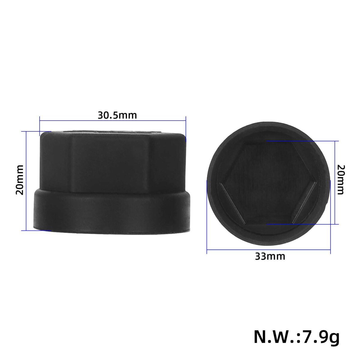 Tuerca negra para la cubierta de plástico del eje del balancín para patinetes Kukirin G3 Pro/G2 Master/G4Max - Imagen 2