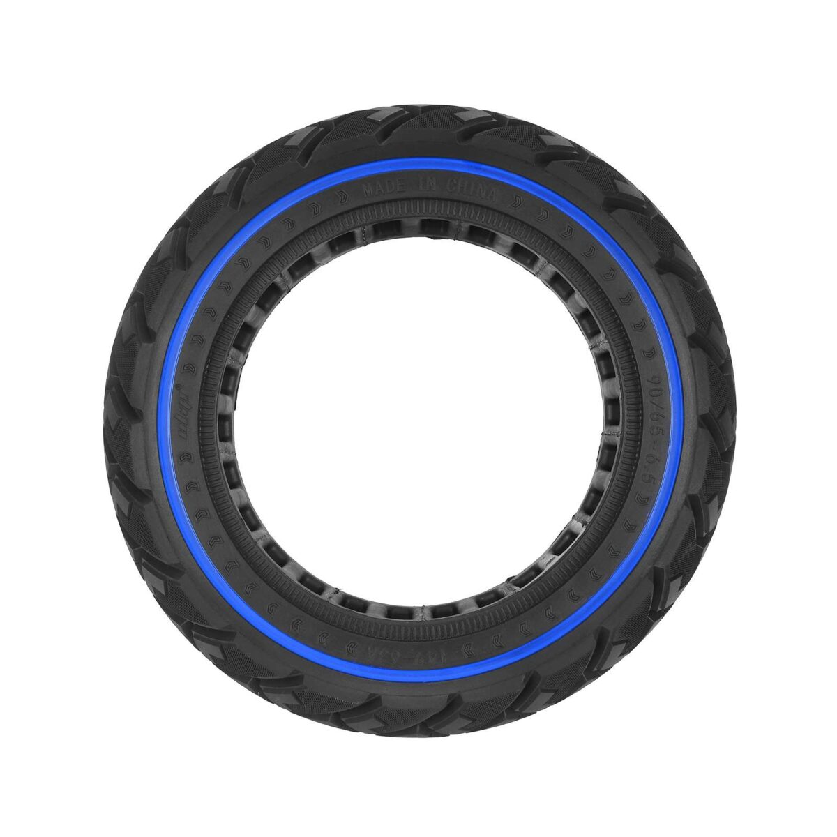 Neumático sólido todoterreno Ulip 90/65-6.5 con forma de diamante y círculo azul - Imagen 3