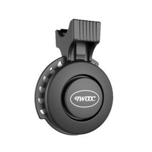 Timbre de bicicleta TWOOC negro de 120 dB con carga USB