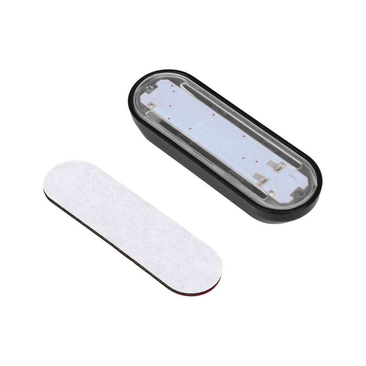 Luz trasera de advertencia solar para motocicleta con carcasa negra (luz roja y azul) - Imagen 2
