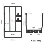 Estante de almacenamiento trasero plegable Ulip para scooters Xiaomi - Imagen 3