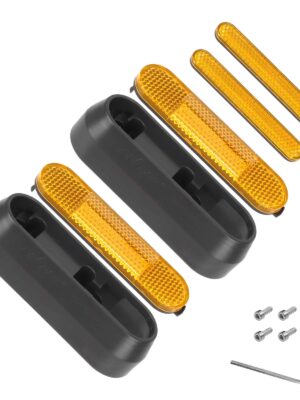 Reinstalación de carcasas decorativas grises y barras reflectoras amarillas para scooters Segway Max G30