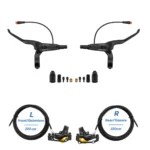 Frenos de disco NUTT delanteros izquierdo + traseros derecho de cuatro pistones (2200+2200 mm, delantero 140/160L, trasero 160/180R) + juego de 4 palancas de freno Y5