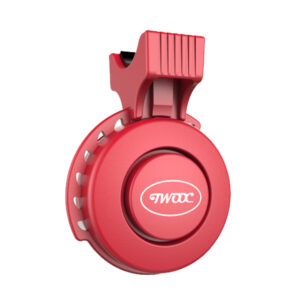 Timbre de bicicleta rojo TWOOC de 120 dB con carga USB