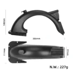 Guardabarros trasero negro para scooter Max G30D - Imagen 2