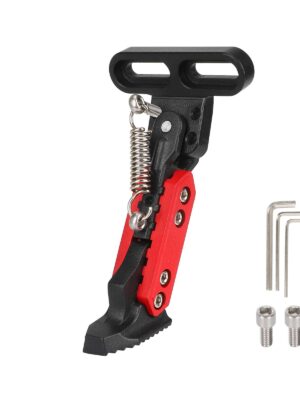 Pata de cabra ajustable Ulip negra y roja con orificios de montaje biselados laterales