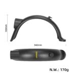 Guardabarros trasero negro con gancho + soporte para patinetes Xiaomi 4 pro - Imagen 2