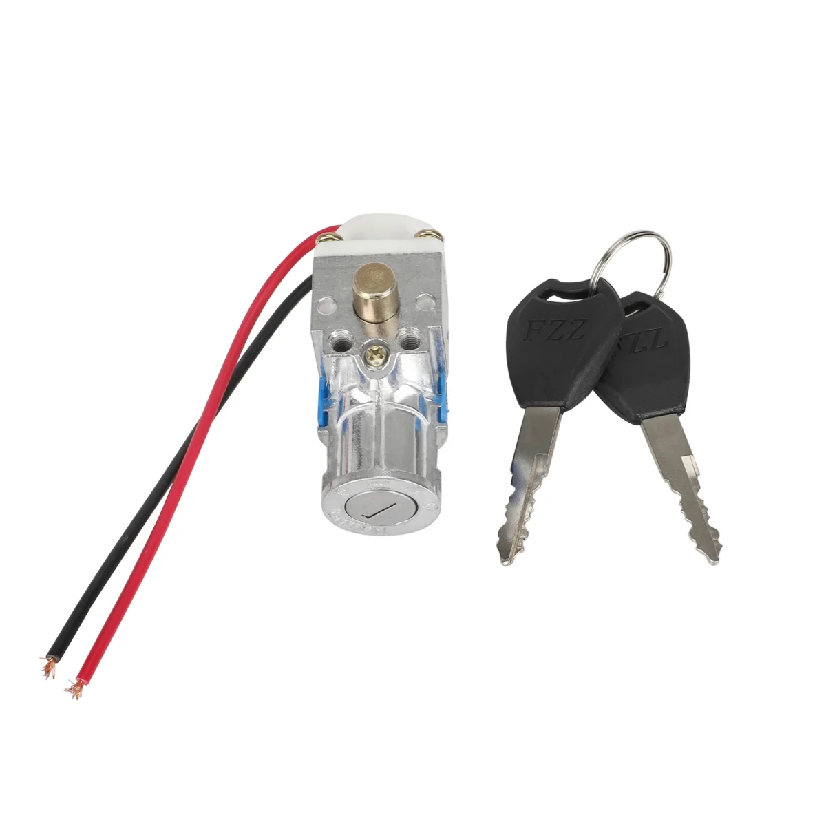 Cerradura de puerta eléctrica azul con llaves - Imagen 2
