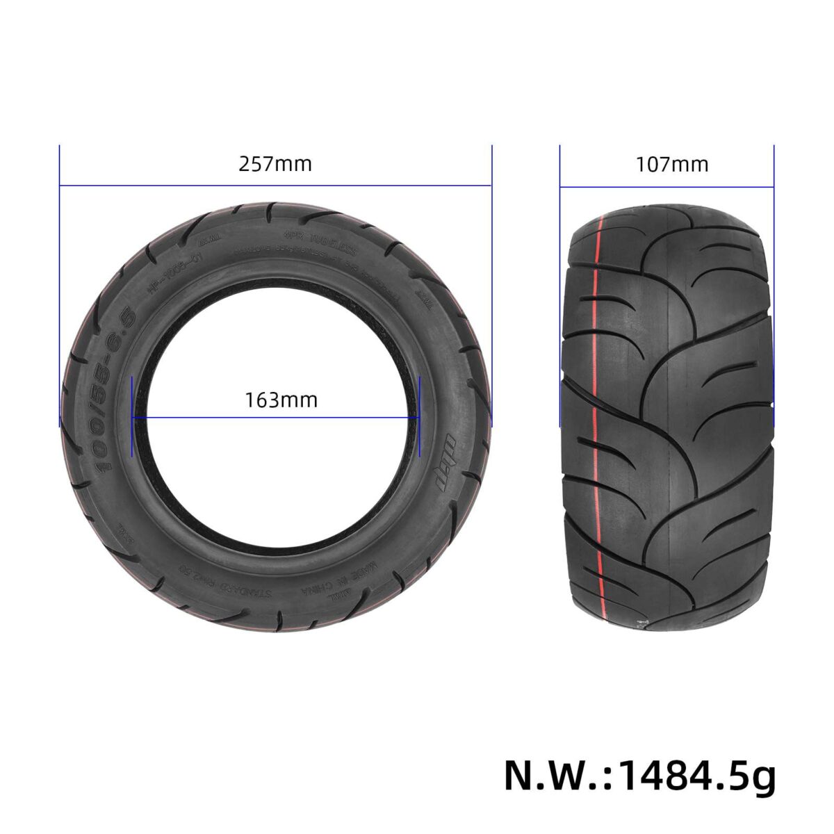 Neumático sin cámara para carretera urbana autorreparable Ulip 100/55-6.5 - Imagen 2