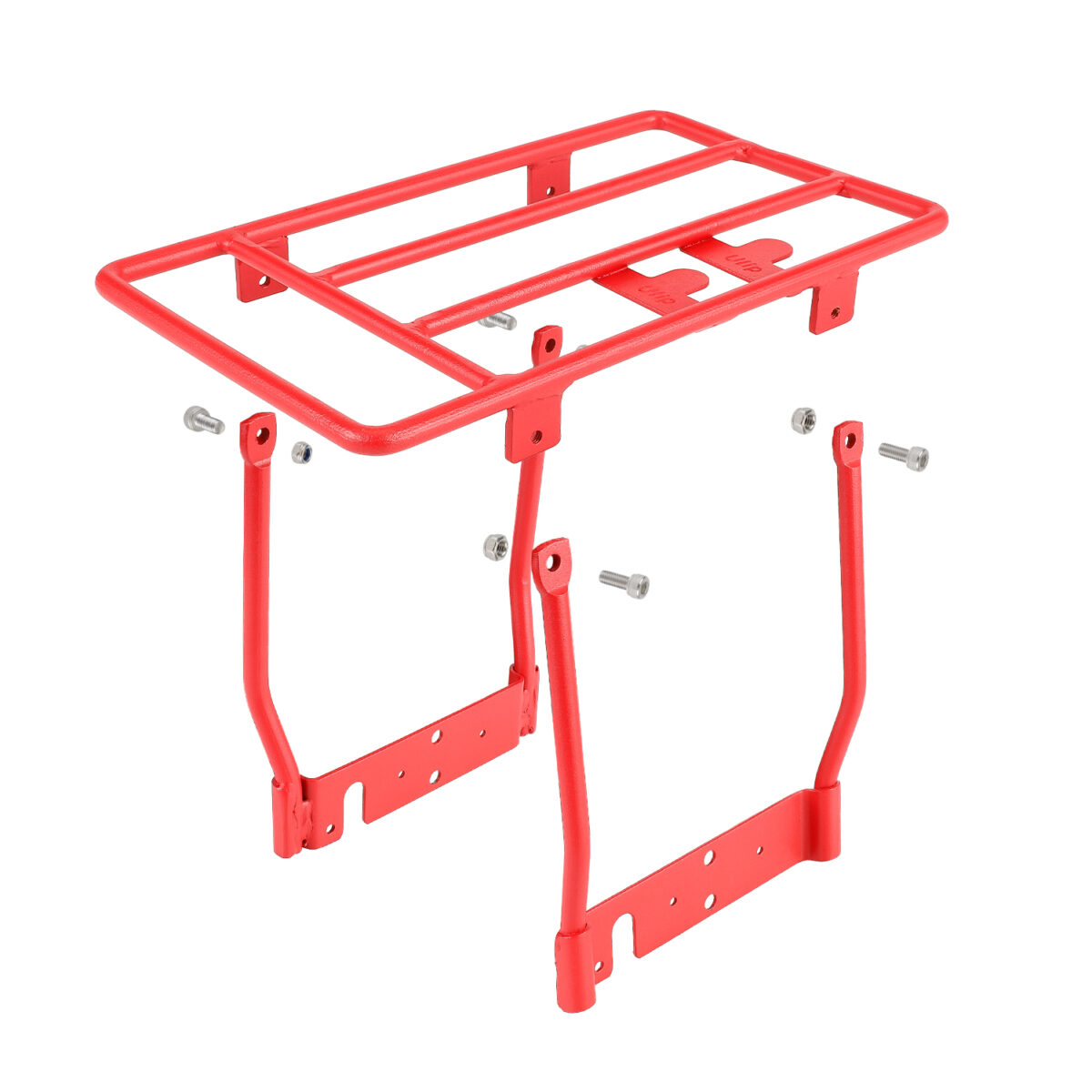 Estante trasero plegable Ulip rojo para almacenamiento de scooters Xiaomi - Imagen 5