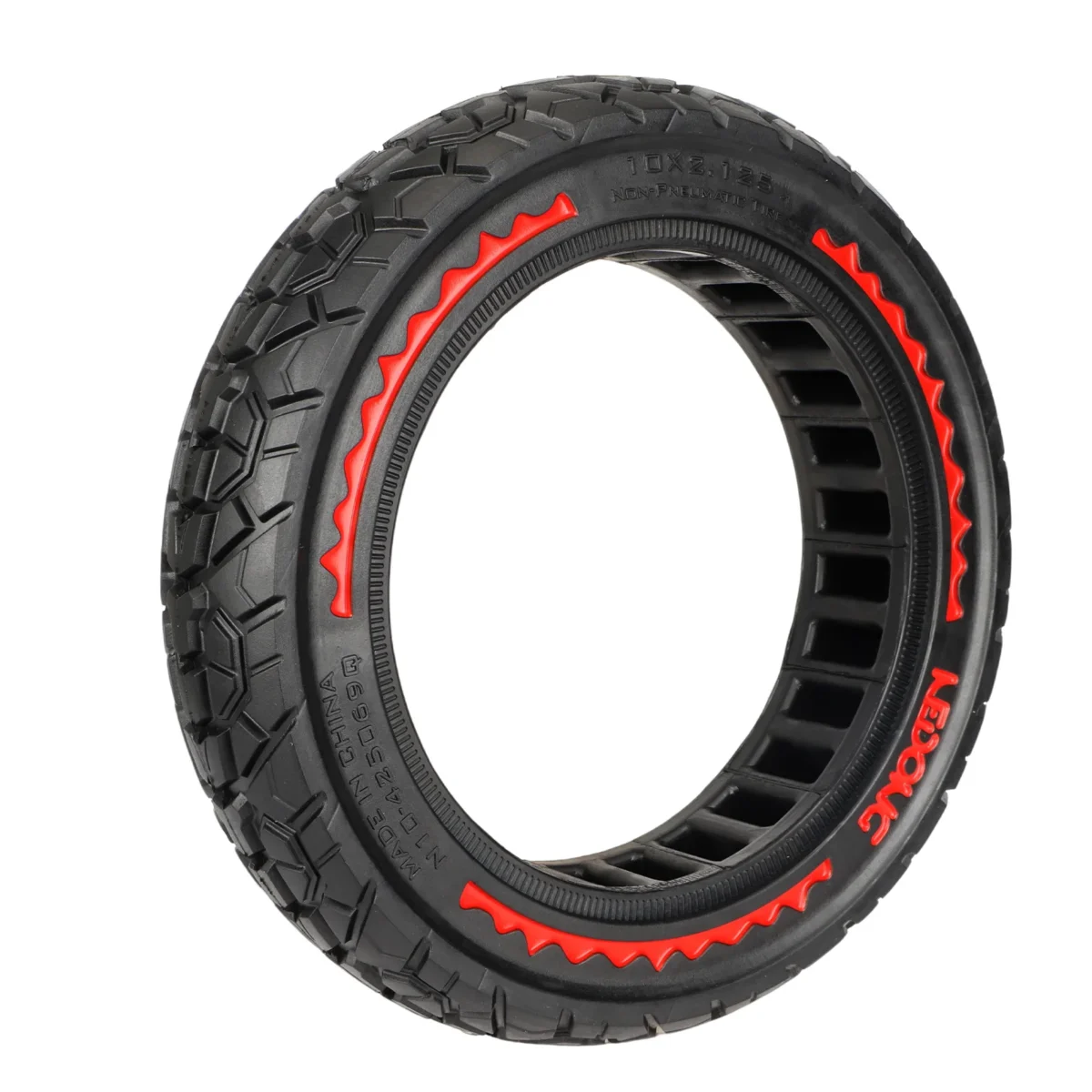 Neumático sólido todoterreno rojo NEDONG10*2.125 (ranura para tarjeta de 42,5 mm) - Imagen 4