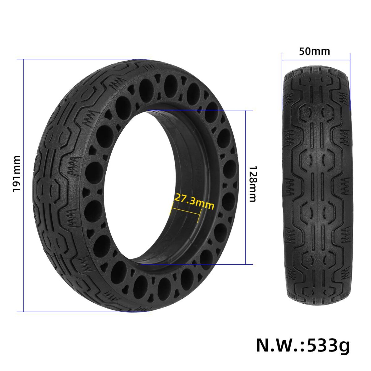 Neumático hueco 200*50 (para motor sin escobillas) - Imagen 2