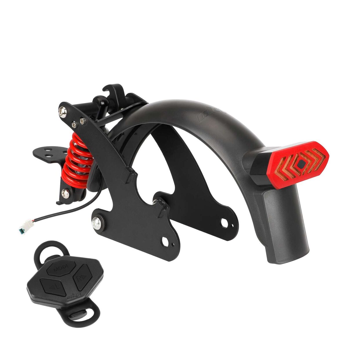 Suspensión trasera Ulip V3 negra y roja con guardabarros de señal de giro para scooter M365 y 1S - Imagen 2