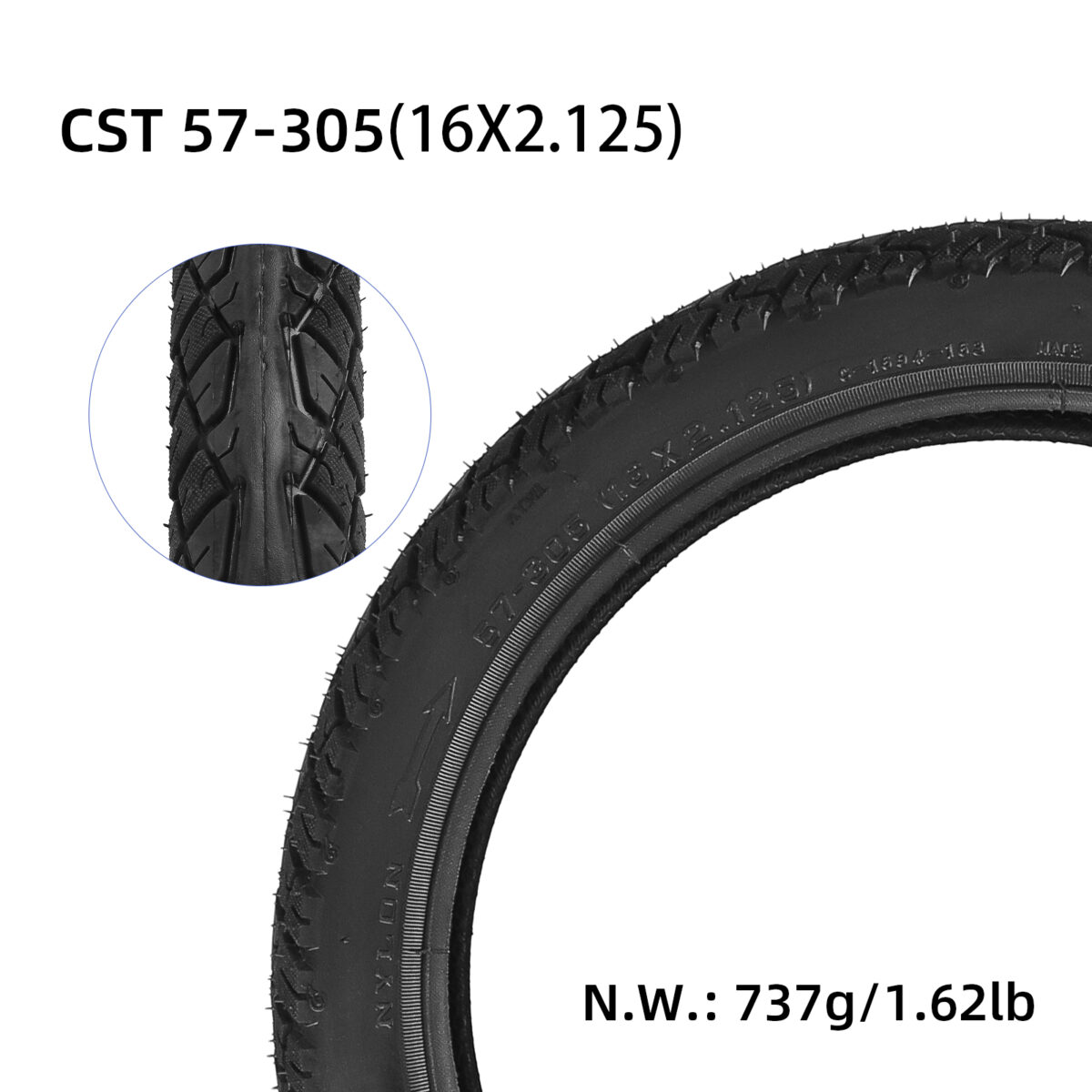 Neumático exterior CST16*2.125(57-305) - Imagen 3