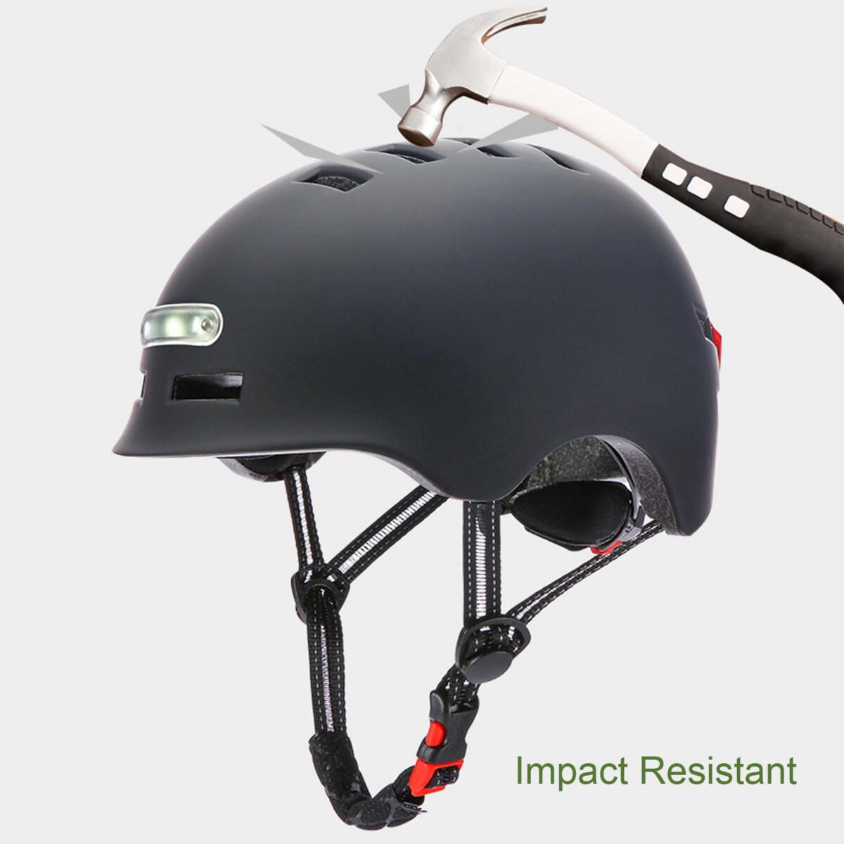Casco negro talla M con luz - Imagen 4