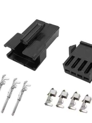 Carcasa de plástico macho y hembra SM-4P con juego de terminales