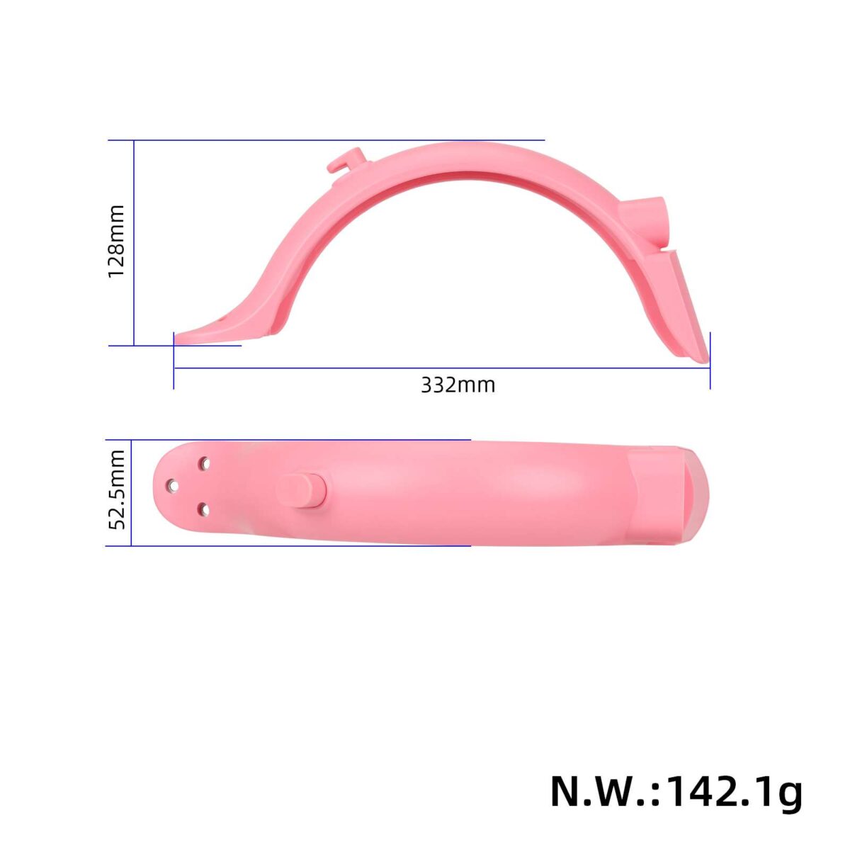 Guardabarros trasero rosa con gancho para patinete M365 Pro/Pro2 - Imagen 2
