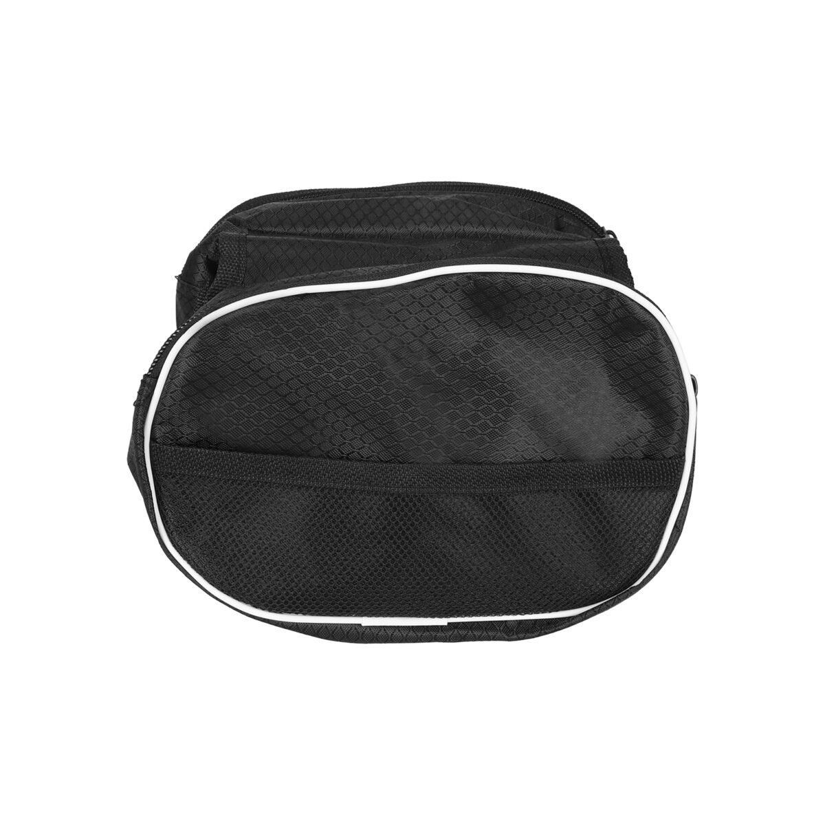 Bolsa delantera con cremallera para bicicleta de montaña, redonda, negra - Imagen 5