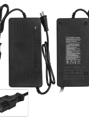 Cargador rápido de 60 V y 10 A con conector de clavija (enchufe estadounidense)