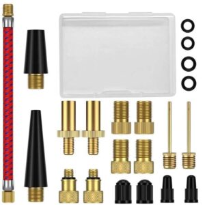 Juego de 21 adaptadores de válvula de bicicleta