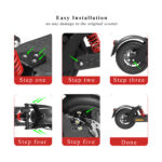 Suspensión trasera Red V2 con guardabarros y luz trasera para scooter Pro y Pro 2 - Imagen 3