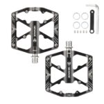 Pedal antideslizante hueco de aleación de aluminio negro - Imagen 4