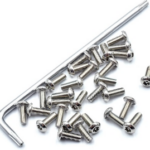 18 tornillos antirrobo M4*12 con columnas + 1 llave antirrobo T20