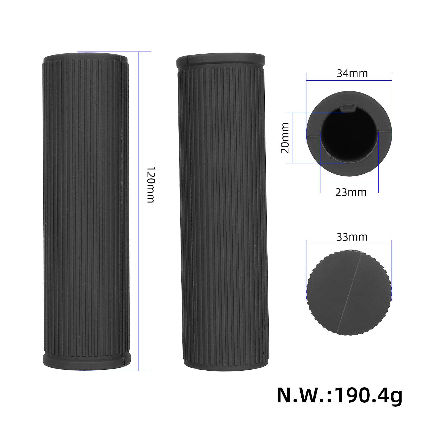 Puños Negras de patinete Xiaomi 4 Pro - Imagen 2