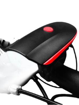 Luz delantera con bocina 7588 con carga USB (roja)