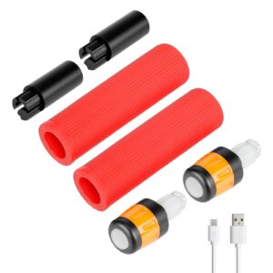 Extensor de agarre de silicona Ulip rojo con carga USB y luz para scooters Max G30 (RBBO)