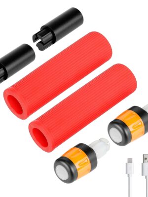 Extensor de agarre de silicona Ulip rojo con carga USB y luz para scooters Max G30 (RBBO)