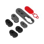 Funda de silicona negra y cubierta magnética roja para patinetes Xiaomi 4 Pro