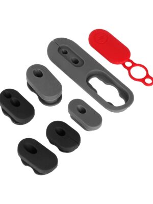 Funda de silicona negra y cubierta magnética roja para patinetes Xiaomi 4 Pro