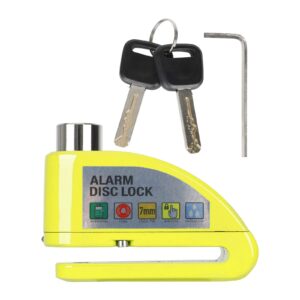 Bloqueo de freno de disco con alarma controlable de color amarillo-verde