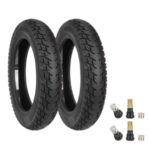 2 juegos de neumáticos todoterreno sin cámara autosellantes Ulip 12,5*2,125 (57-203) + vástago de válvula recto + vástago de válvula recto extendido