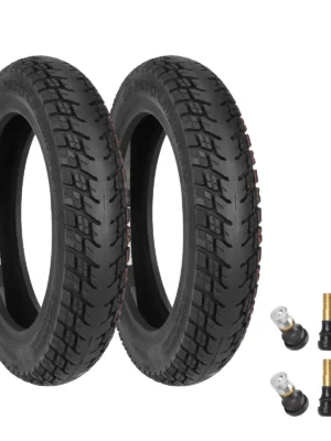 2 juegos de neumáticos todoterreno sin cámara autosellantes Ulip 12,5*2,125 (57-203) + vástago de válvula recto + vástago de válvula recto extendido