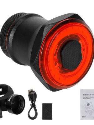 Luz trasera negra WR25 montada en el tubo del asiento