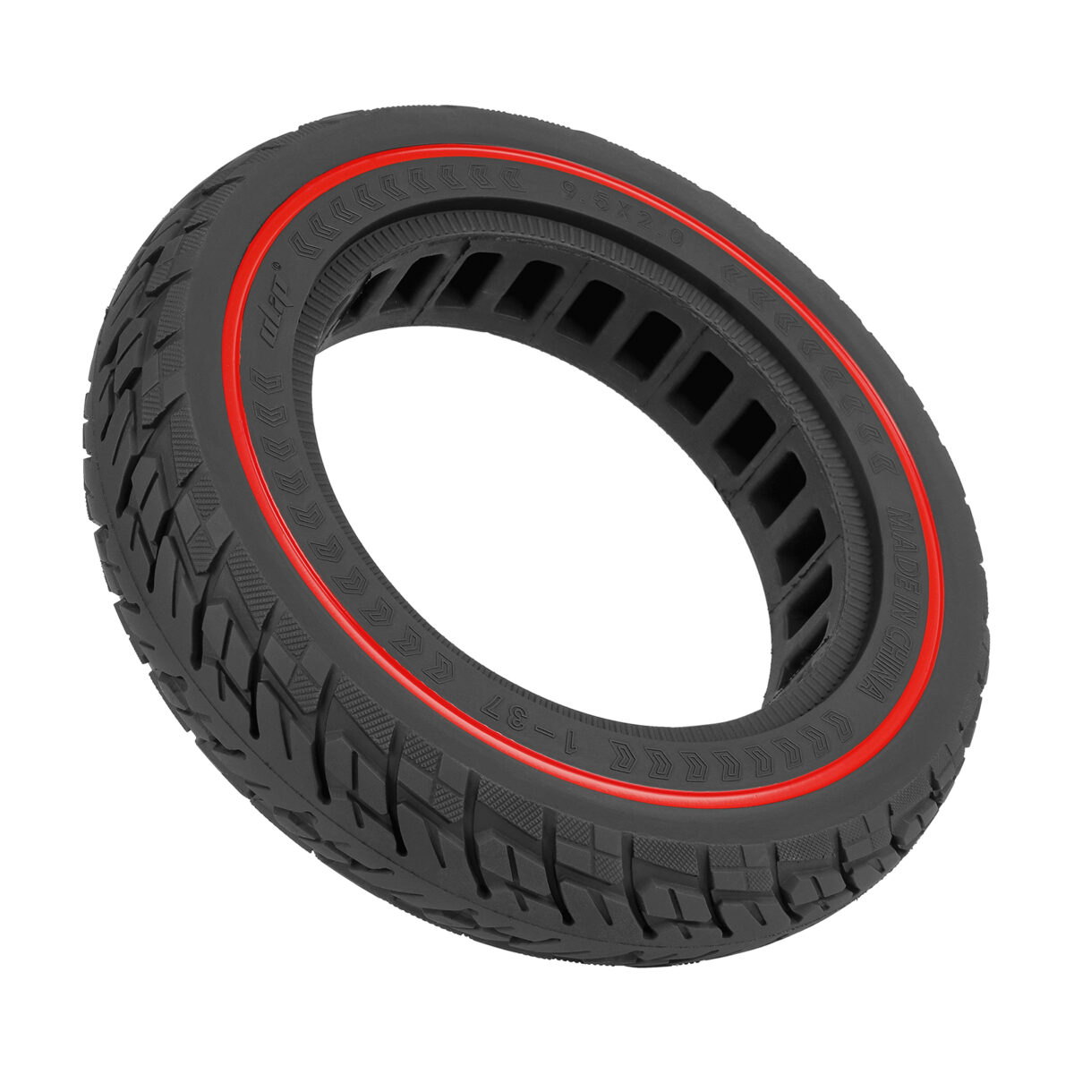 Neumático sólido Ulip 9.5*2.0 con círculo rojo para scooters Xiaomi y de 8.5 pulgadas - Imagen 5