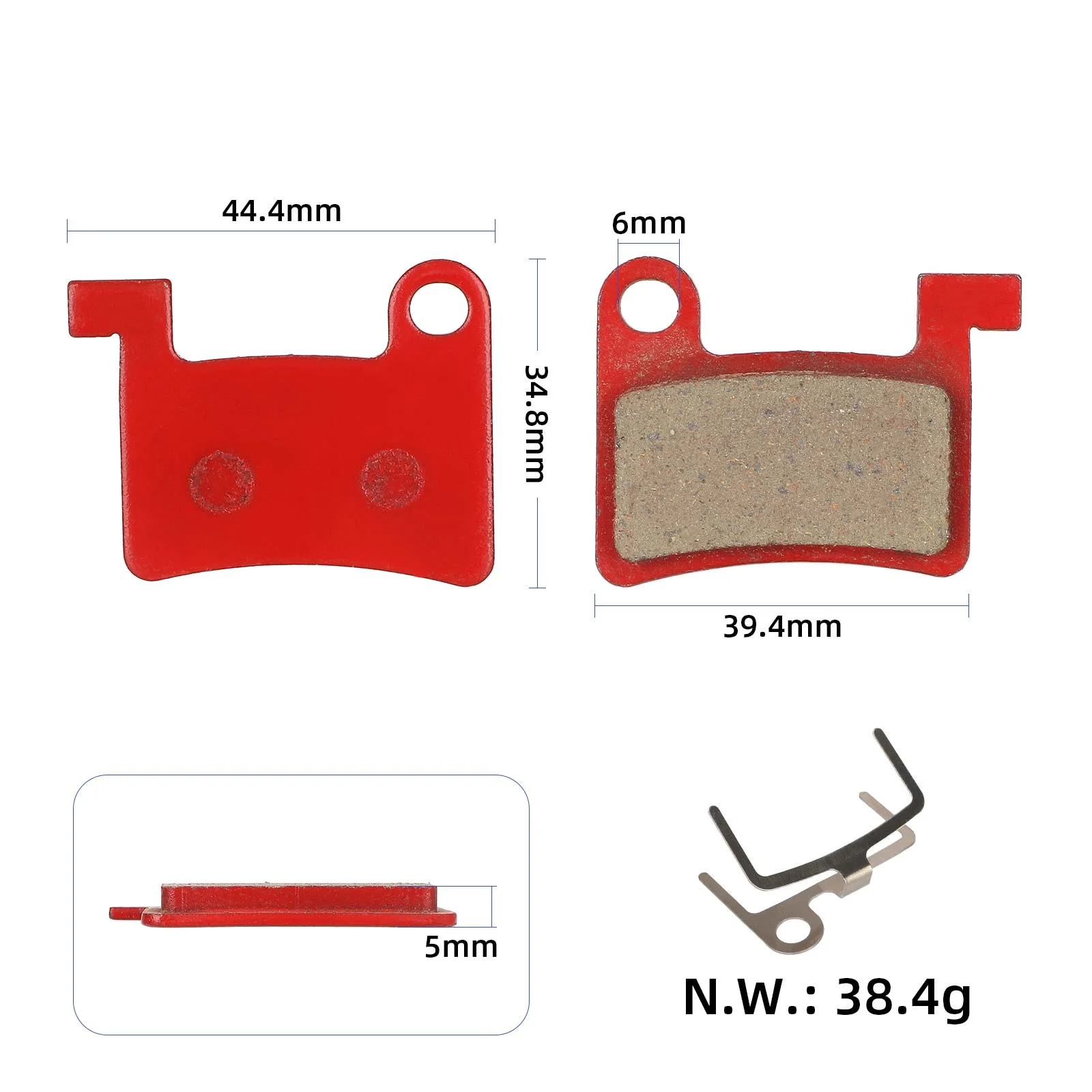 Pastillas de freno totalmente metálicas rojas para vehículos eléctricos - Imagen 2