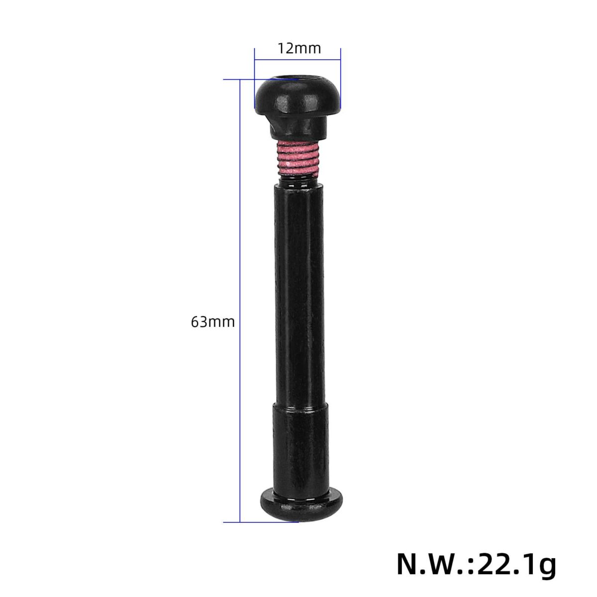 Perno de mecanismo de plegado negro original para patinete Xiaomi M365 - Imagen 2