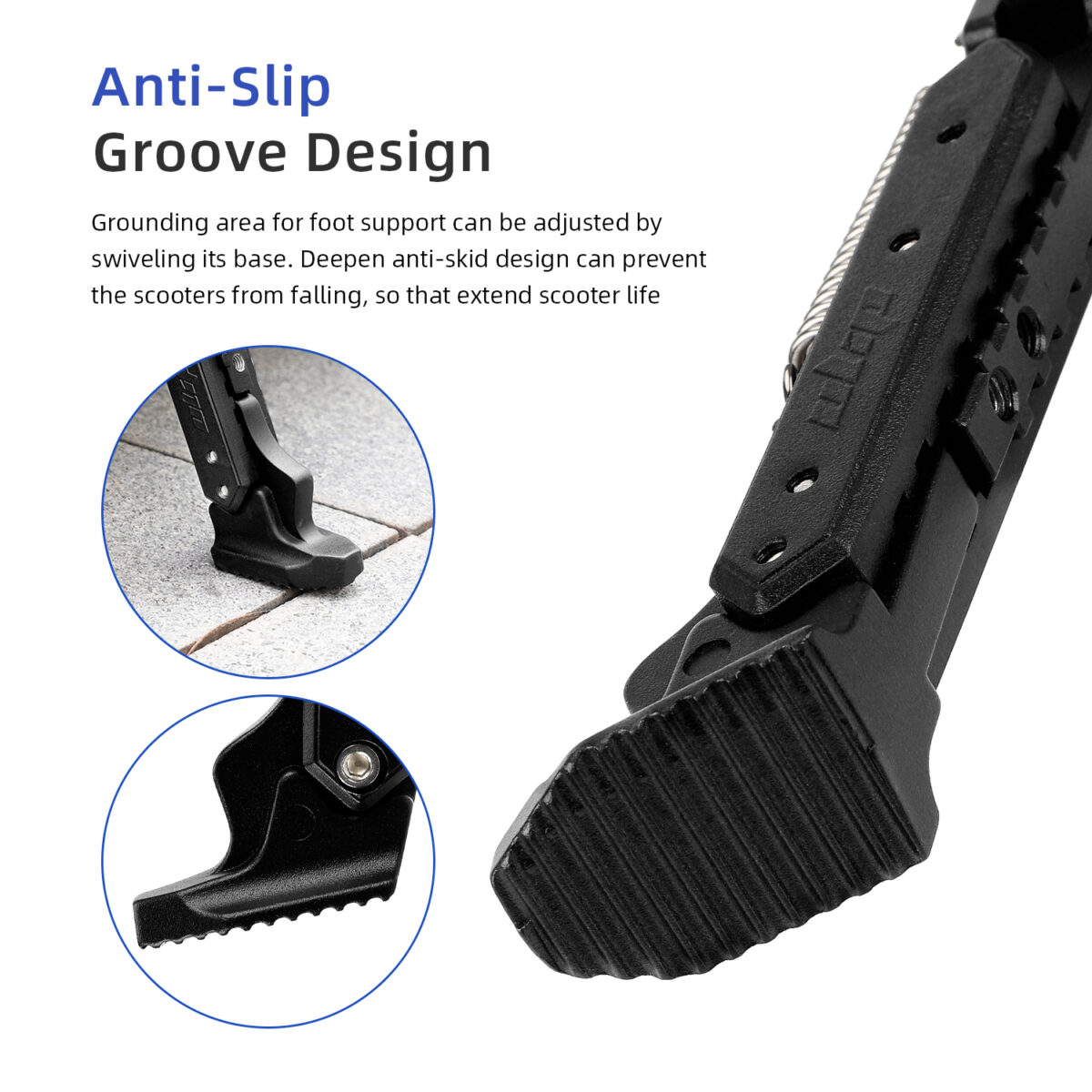 Pata de cabra ajustable negra V2 para scooters de serie Max G30 - Imagen 5