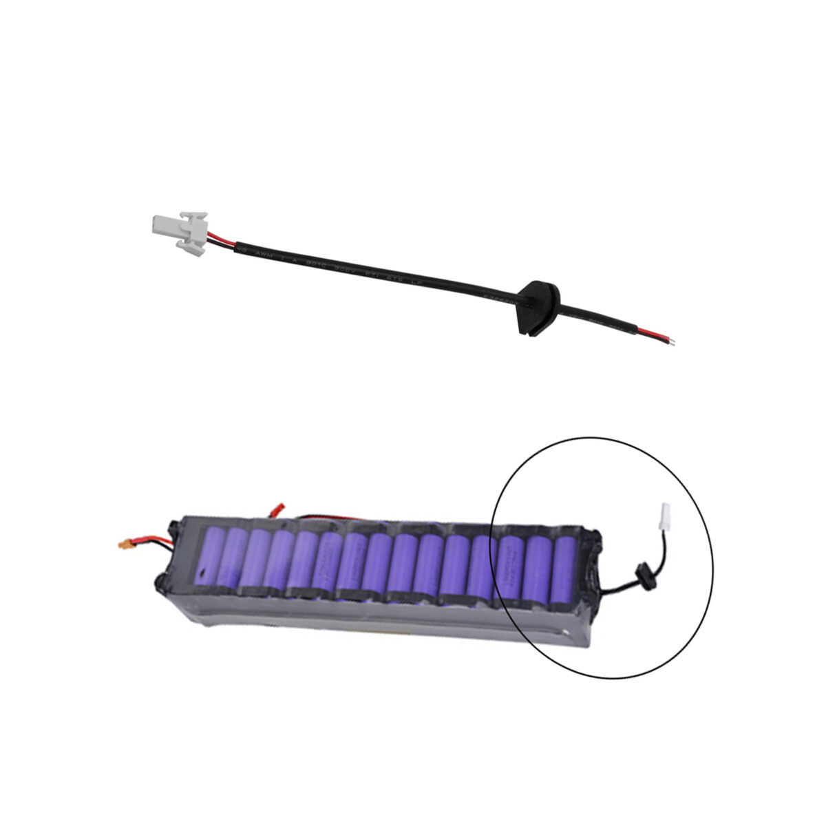 Conector de batería con tapón impermeable de silicona de luz trasera para scooter M365 - Imagen 2
