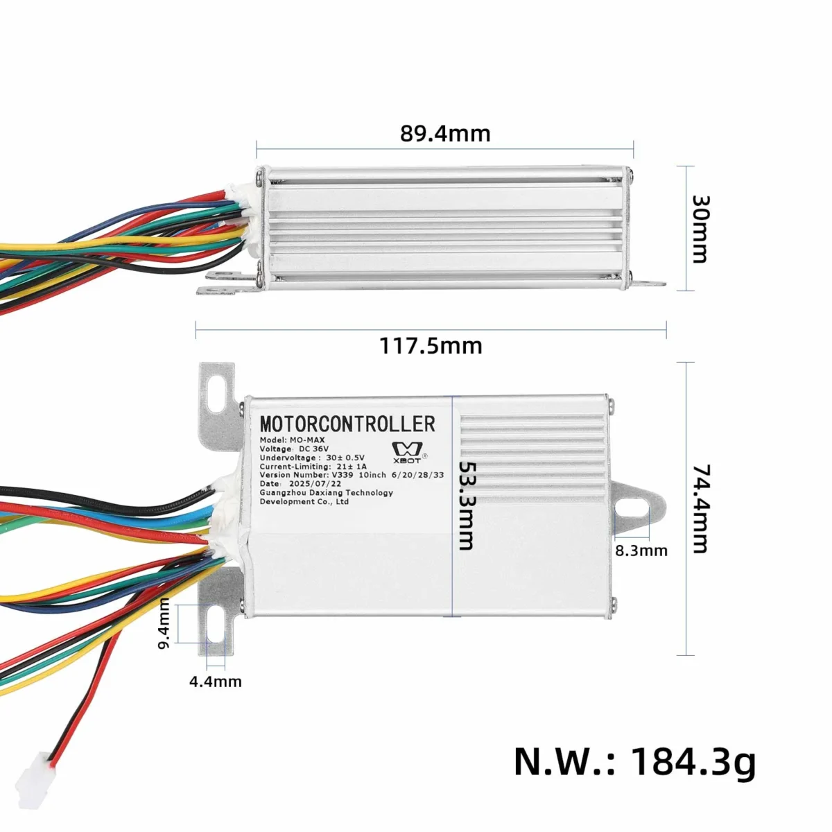 Controlador Xbot 36V compatible con Max G30 para scooters Monorim - Imagen 2