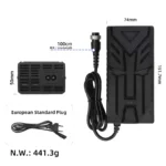 Cargador certificado con enchufe de aviación grande Ulip de 42 V a 54,6 V 3 A (estándar europeo) - Imagen 2