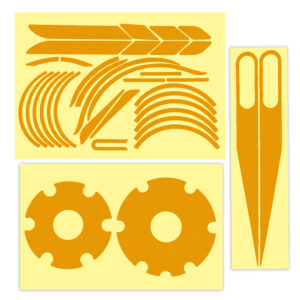 Pegatinas reflectantes naranjas para todo el cuerpo para patinetes Xiaomi